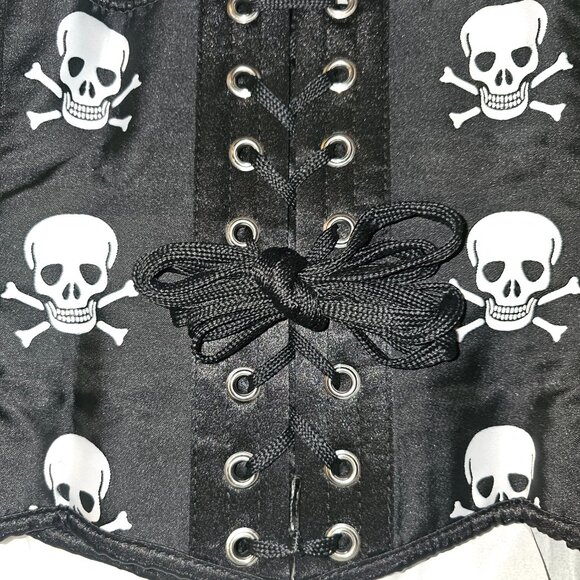 NWT 2X TIGHT LACING DAY OF DEAD SKULL CORSET - Picture 2 of 16